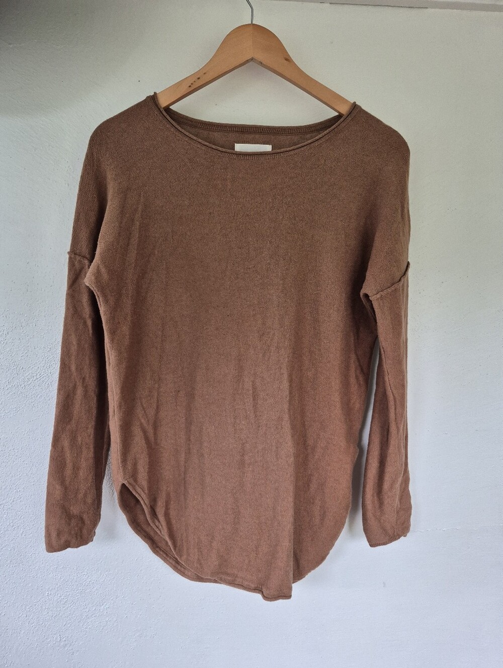 Cotton And Cashmere Light Knit Sweater By Part Two Camel Coloured XS